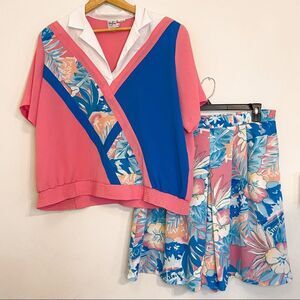 Vintage Tan Jay Windbreaker & Shorts Set Size L/XL